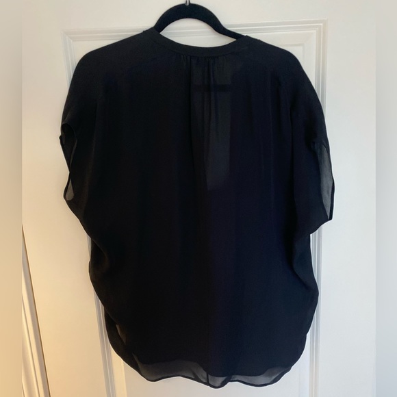 Vince silk sheer black blouse - Picture 4 of 7
